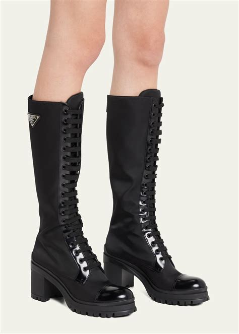 prada boots lace up